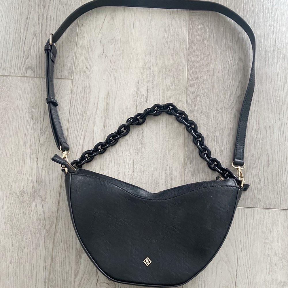 Call it Spring | Black half moon shaped cross body